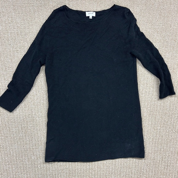 Aritzia- Ribbed, long, quarter sleeve sweater - Picture 1 of 2